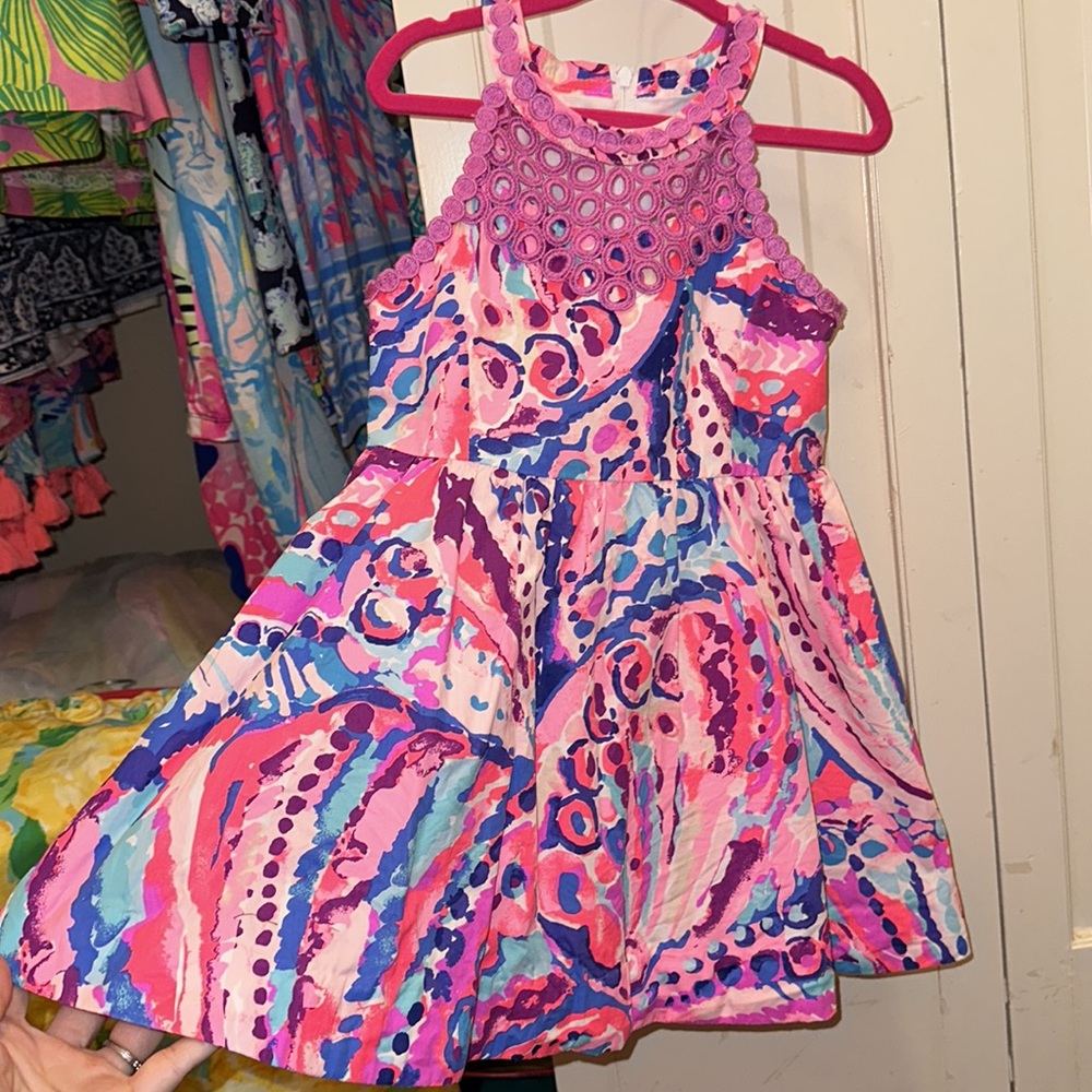 Lilly Pulitzer fit and flare dress absolutely beautiful 😍 size 4 ❤️ LP - Picture 3 of 9
